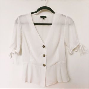 Topshop Peplum Blouse - 4